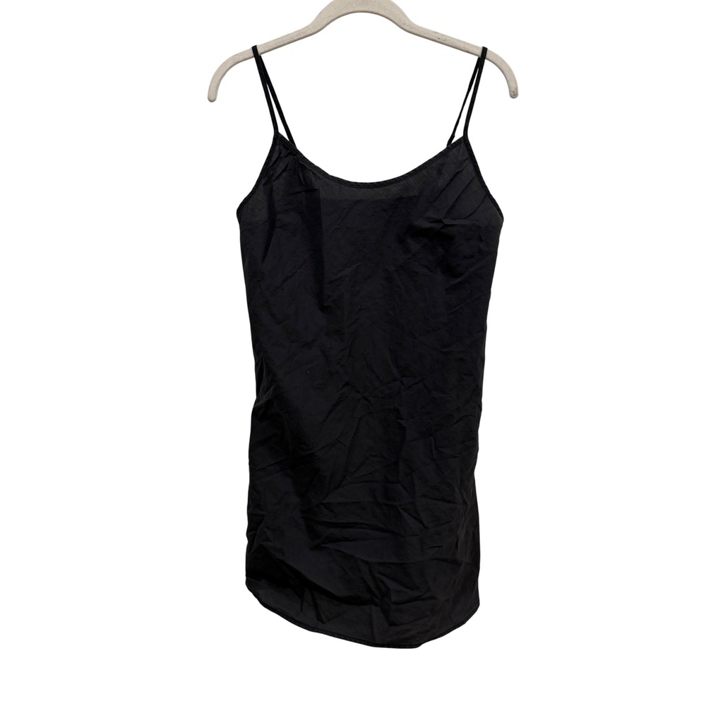 Free Poole Black Camisole Slip Dress Adjustable Spaghetti Minimalist Small
